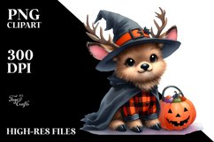 Cute Baby Elk Halloween in Style | Sublimation Clipart Product Image 3