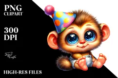 Goofy Baby with Party Hat PNG Product Image 2