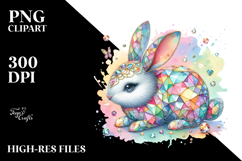 Pastel Diamond Bunny PNG Product Image 2