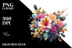 Vibrant Rhododendron Bouquet | Sublimation | Clipart Product Image 3