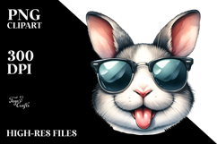 Cute Funny Rabbit Sunglasses | Sublimation Clipart Product Image 2