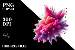 Colorful Magenta Watercolor PNG Product Image 2