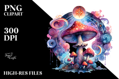 Magical Celestial Mushroom Tarot, PNG Image Product Image 2