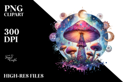 Magical Celestial Mushroom Tarot, PNG File Product Image 2