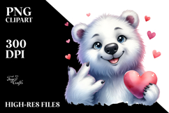 Cute Polar Bear Portrait, Transparent PNG Product Image 2
