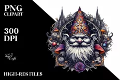 detailed Gothic Gnome | Watercolor Clipart Product Image 1