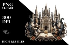 detailed Gothic Gnome | Watercolor Clipart Product Image 3