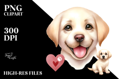 Watercolor Cute Labrador Retriever PNG Product Image 2