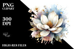 Magnolia, Watercolor PNG Product Image 2