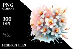 Colorful Splash, Glossy Flowers | Clipart Product Image 3