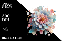 Glossy Zinnia PNG Product Image 2