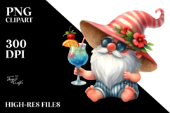 Whimsical Gnome in Summer Clothes PNG Product Image 2