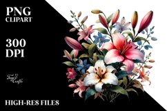 Painted Lilies, Transparent PNG Product Image 2