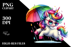 Cute Baby Unicorn Jumping PNG Product Image 2