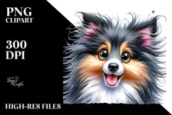 Happy Cartoon Collie, Transparent PNG Product Image 2