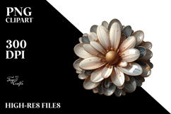 Abstract Glossy Daisy, Transparent PNG Product Image 2