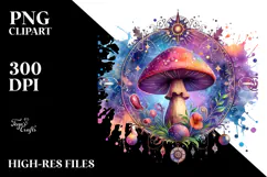 Magical Celestial Mushroom Tarot, High-Res PNG Product Image 2