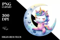 Cute Baby Unicorn Yoga Instructor | Clipart Product Image 3