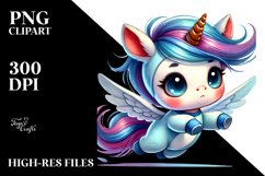 Vibrant Baby Unicorn Drawing PNG Product Image 2