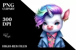 Cute Baby Unicorn Model PNG Product Image 1