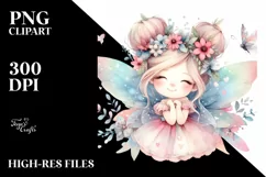 Whimsical Fairy Watercolor PNG Product Image 2