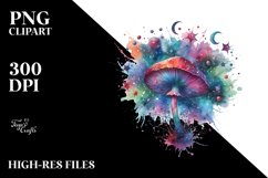 Colorful Watercolor Mushroom Splash Product Image 3