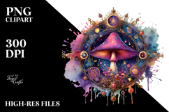 Magical Celestial Mushroom Tarot, High-Quality PNG Product Image 2