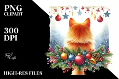 Cute Christmas Cat, High-Quality PNG Product Image 1