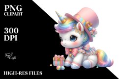 Cute Baby Unicorn Dressed | Clipart Product Image 3