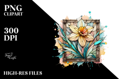 Abstract Stained Daffodil, PNG Product Image 2