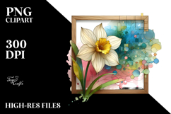 Abstract Stained Daffodil, PNG Product Image 2