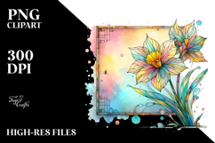 Abstract Stained Daffodil, PNG Product Image 2