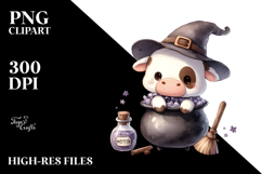 Cute Halloween Cow, High-Quality PNG Product Image 2