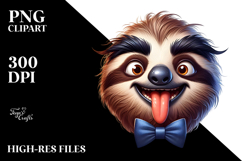 Bow Tie Sloth PNG Product Image 2
