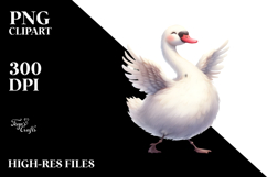 Funny Wimsical Swan Dancing | Clipart Product Image 2