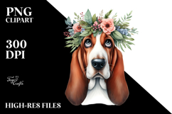 Watercolor Basset Hound Clipart Product Image 2