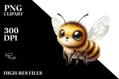 Baby Bee with Big Eyes, PNG Product Image 2