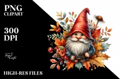 Detailed Vibrant Autumn Gnome PNG Product Image 3