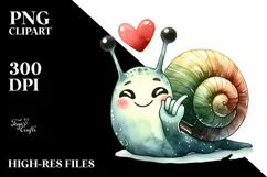 Cute Snail Washed Whimsical Funny | Sublimation | Clipart Product Image 3