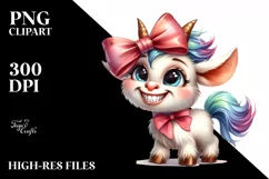 Baby Bow Funny Goat Goofy Teeth Poney Product Image 1