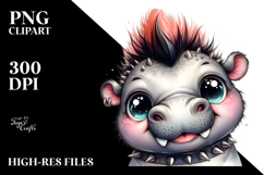 Cute Baby Hippo PNG Product Image 2