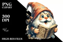 Washed Watercolor Retro Gnome PNG Product Image 1