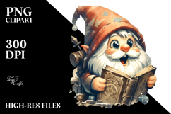 Washed Watercolor Retro Gnome PNG Product Image 2