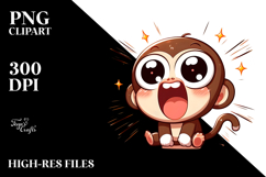 Goofy Cartoon Monkey PNG Product Image 2
