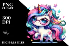 Vibrant Cute Unicorn Dancing, PNG Product Image 2