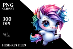 Vibrant Cute Unicorn Dancing, PNG Product Image 2