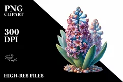 Wooden Stained Hyacinth Sticker Clipart Product Image 3