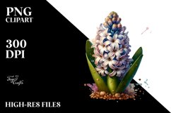 Wooden Stained Hyacinth Sticker Clipart Product Image 1