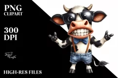 Cow Sunglasses Big Eyes Confused Goofy Smile Product Image 3