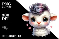 Cute Baby Lamb, PNG Product Image 2